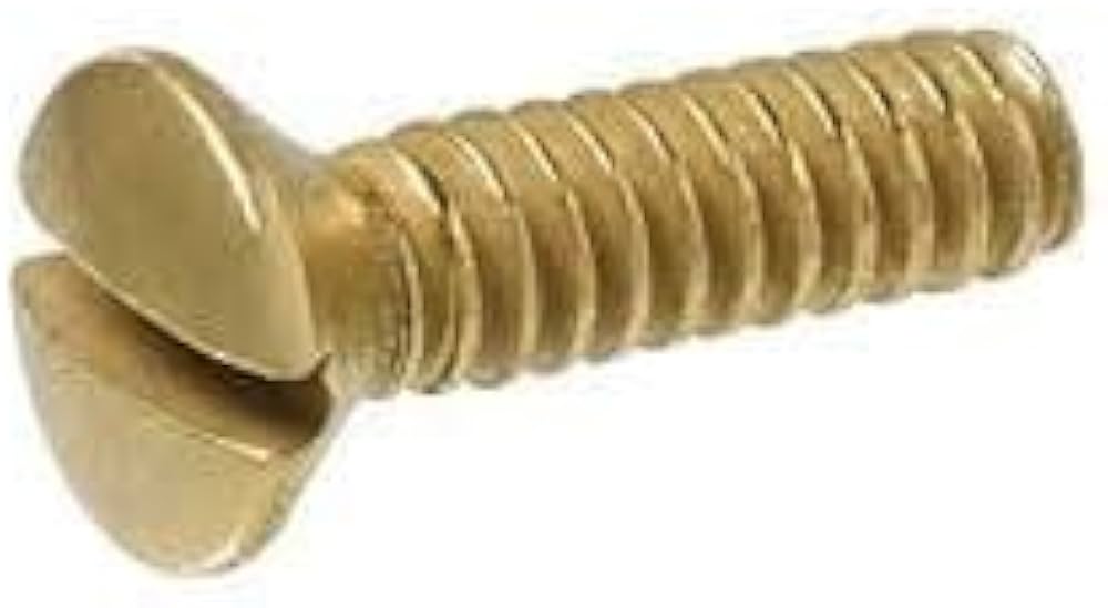 Picture of Brighton Best 116271 #6-32X3/8" Oval Head Slot Machine Screw Brass